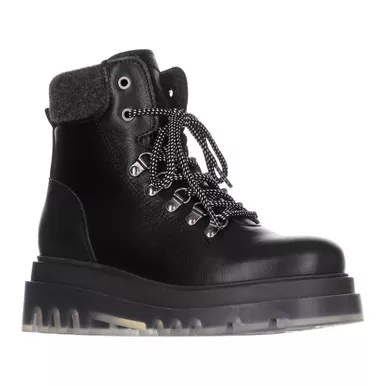 PAJAR Womens Vienna Lace-Up Leather Black Boot (PDPAB00618.01-BLACK)