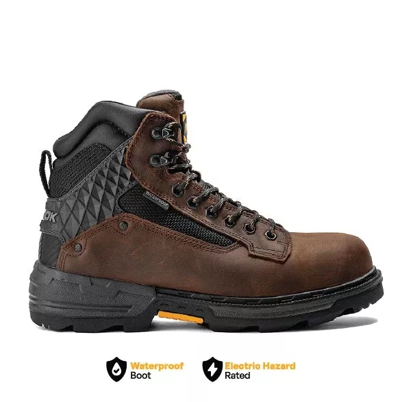Pallet Jack 6″ Plain Toe Waterproof Work Boot – Brown