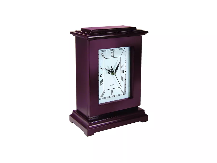 Peace Keeper Tall Gun Clock Front Panel Entry, Mahogany