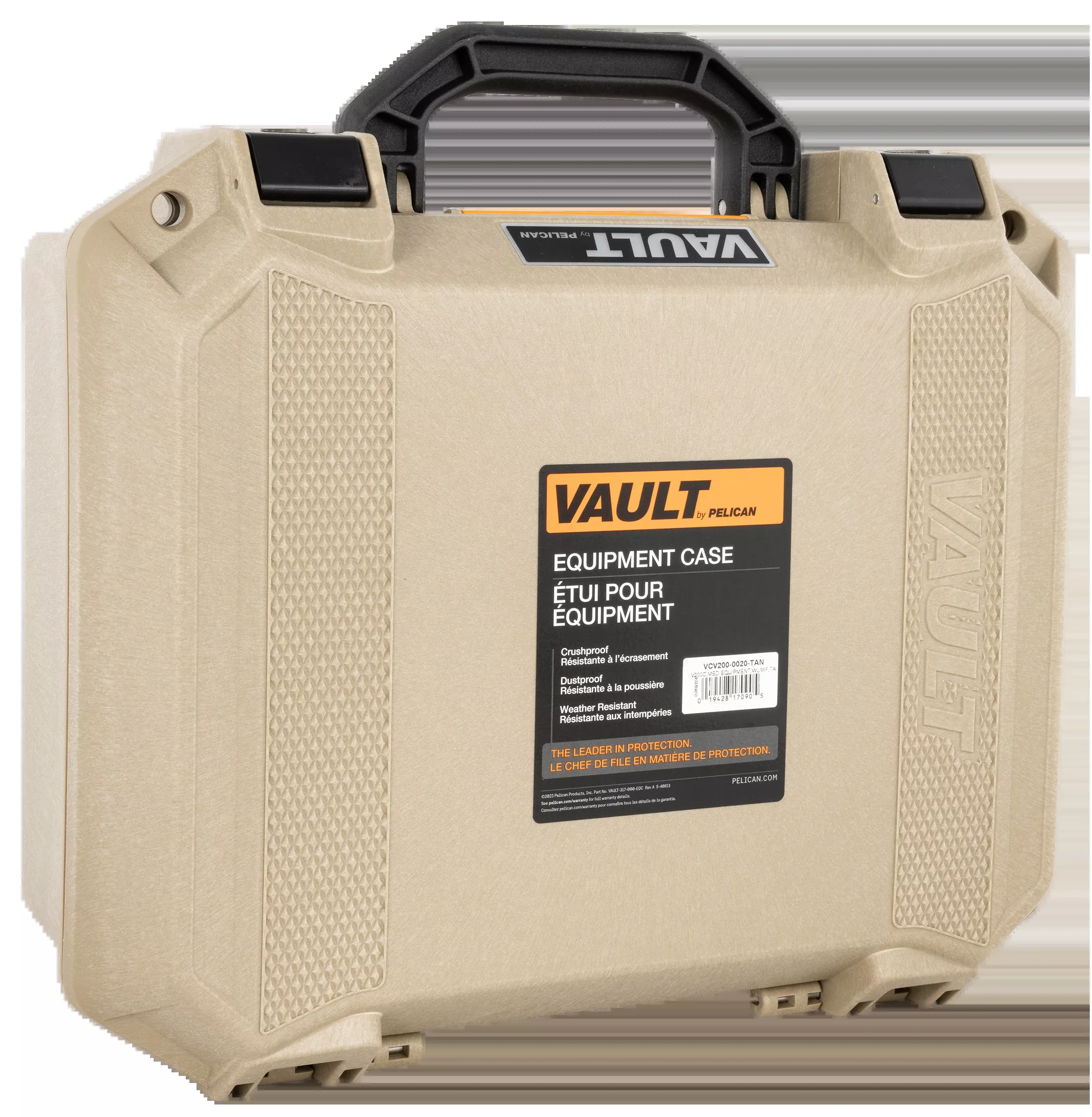 Pelican Vault Medium Equipment Case, Flat Dark Earth, Crush/Dust/Weather-Resistant Polymer, VCV2000020FDE