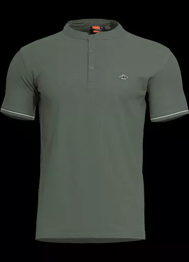 Pentagon Levantes Henley Stripes T-Shirt Camo Green