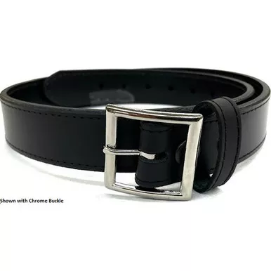 Perfect Fit 5005 1.5" Fully Lined Garrison Belt with Black Buckle, Black, Plain