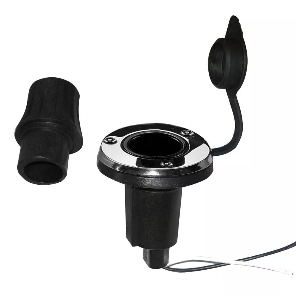 Perko Locking Collar Pole Light Mounting Base – 2 Pin – Round – Stainless Steel [1045P0SDP]