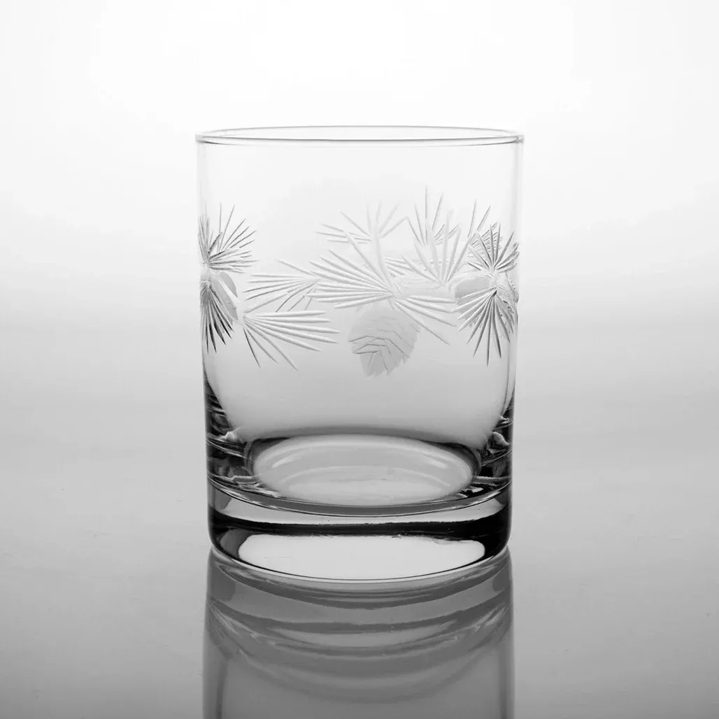 Pinecone Glassware - 14 oz Double Old-Fashioned Glass
