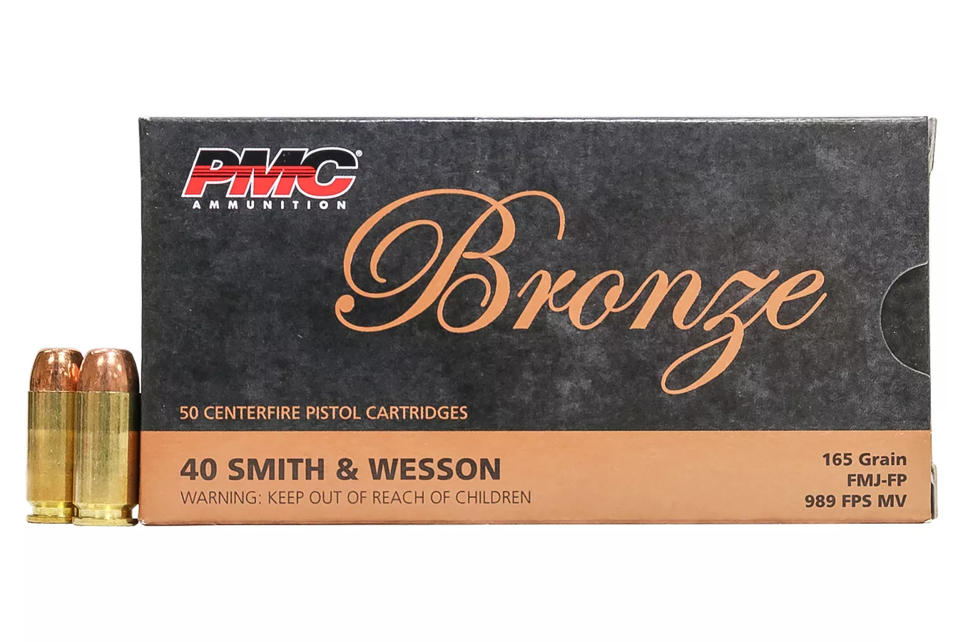 PMC 40 S&W 165 gr FMJ-FP Bronze 50/Box