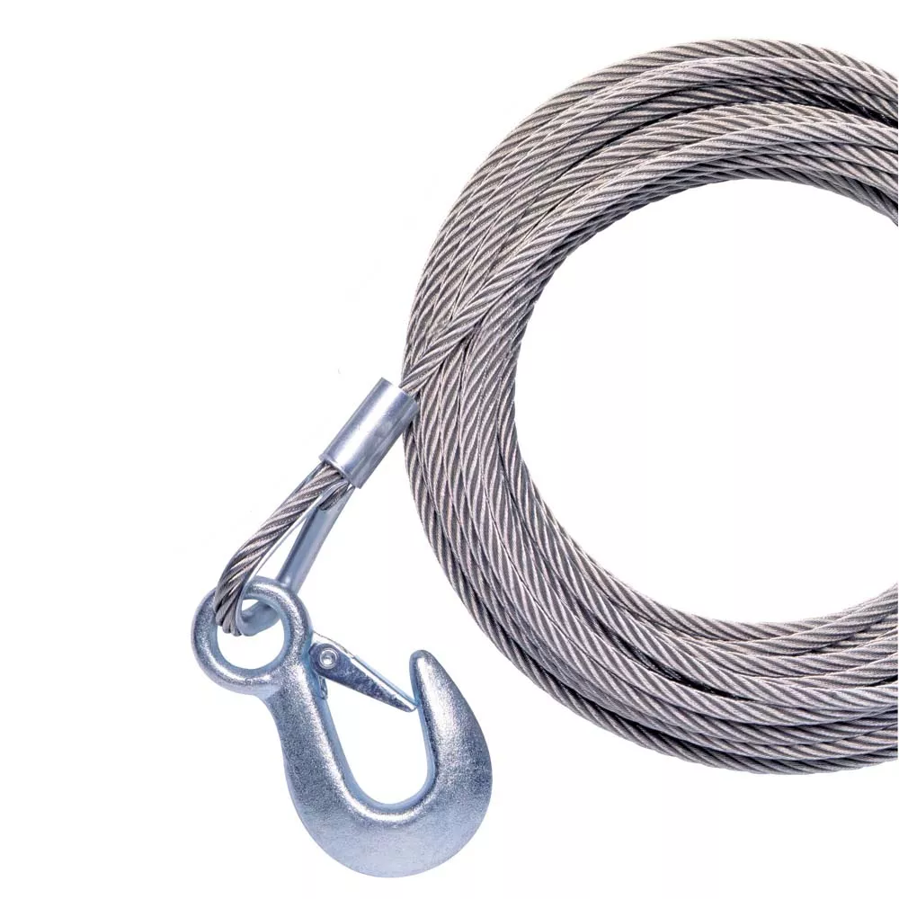Powerwinch Cable 7/32″ x 30 Universal Premium Replacement w/Hook – Stainless Steel [P7188700AJ]