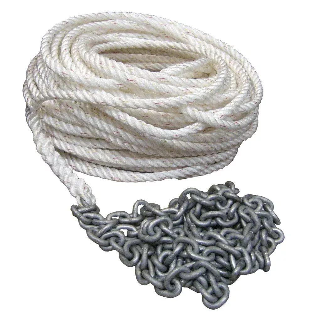 Powerwinch250' OF 5/8" ROPE 20' OF 5/16" HT Chain Rode