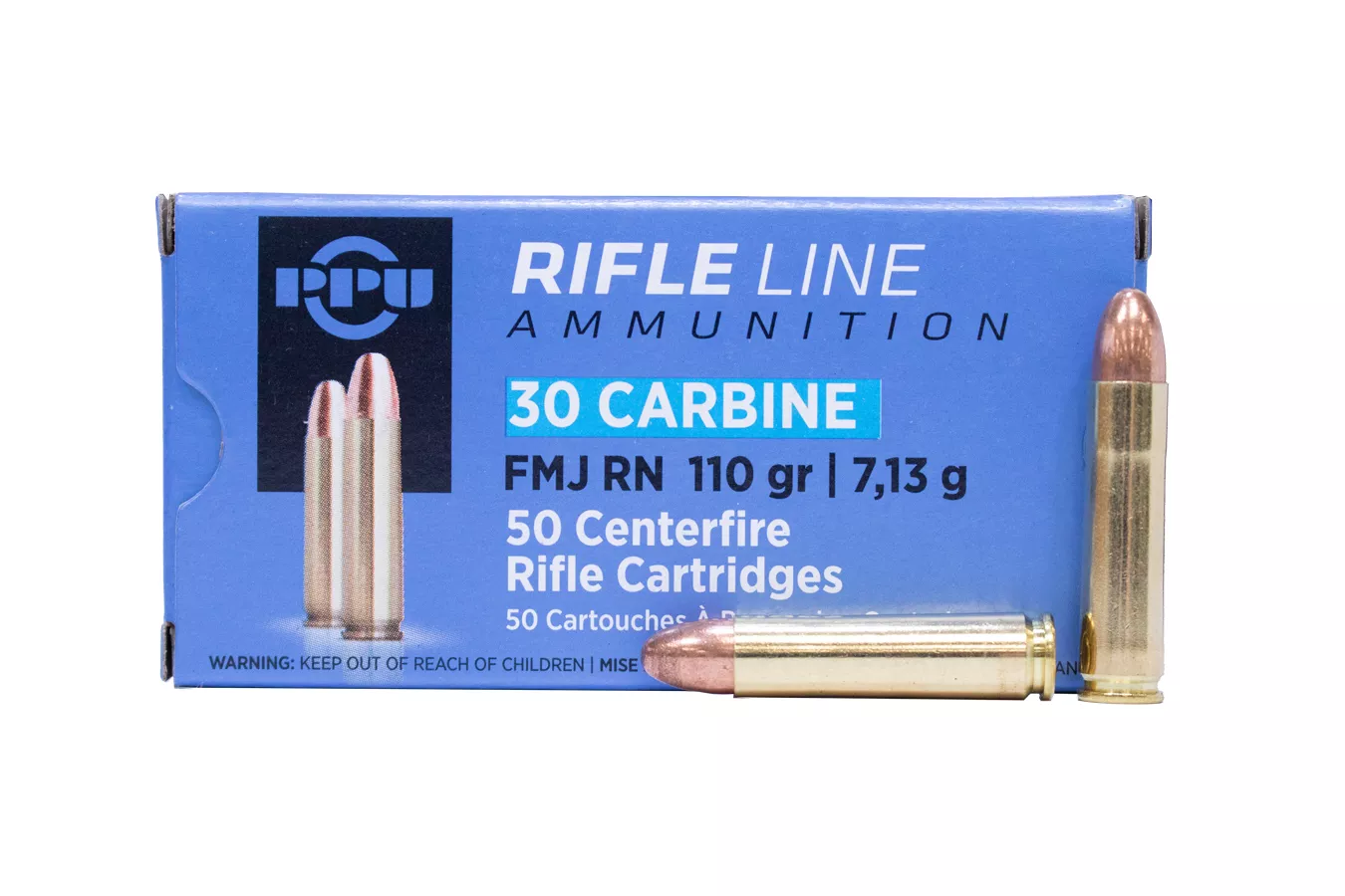 Ppu  30 Carbine 110 gr FMJ 50/Box