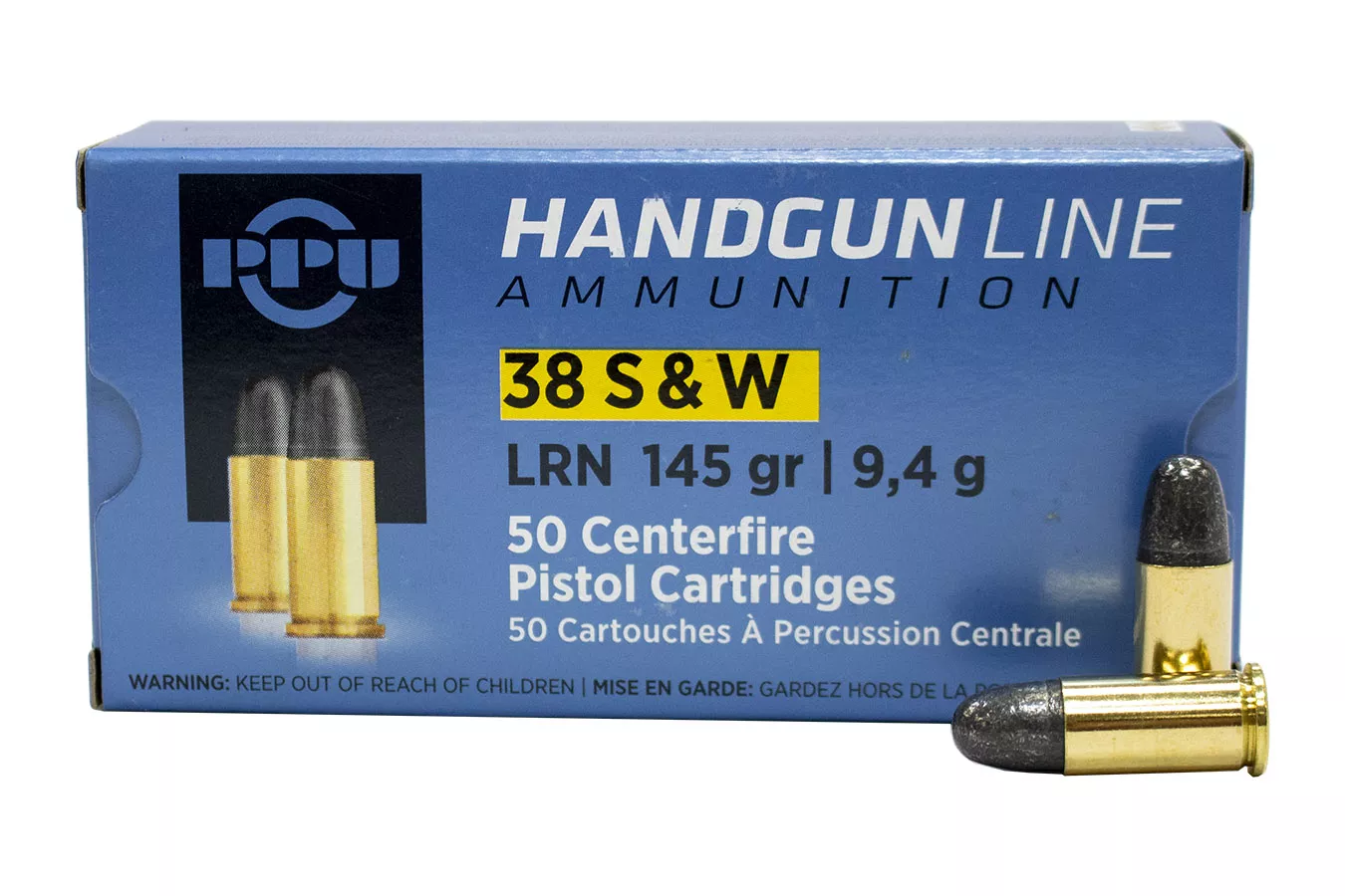 Ppu 38SW 145 gr LRN Handgun Line 50/Box