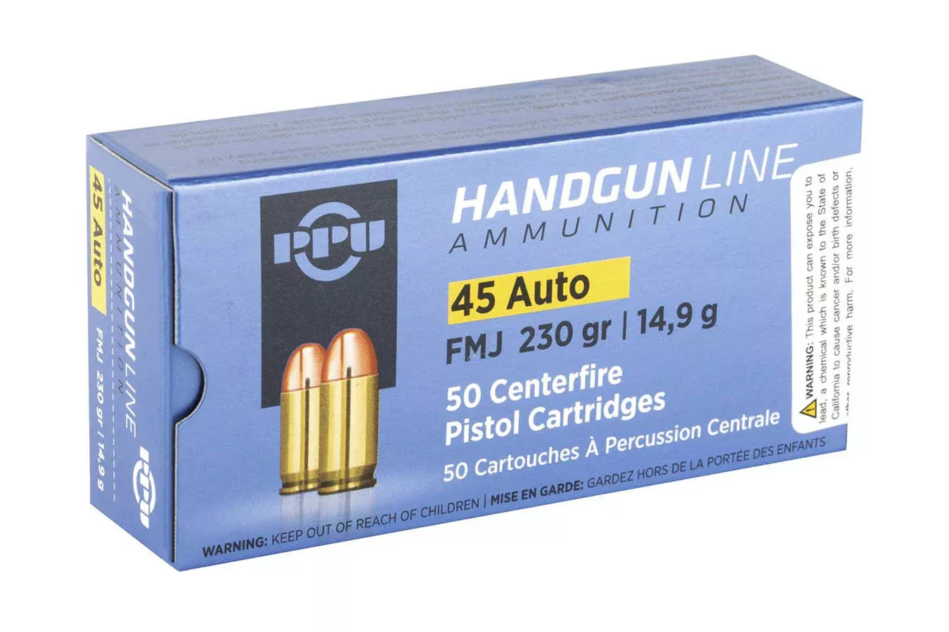 Ppu  45 ACP 230 gr FMJ Handgun 50/Box