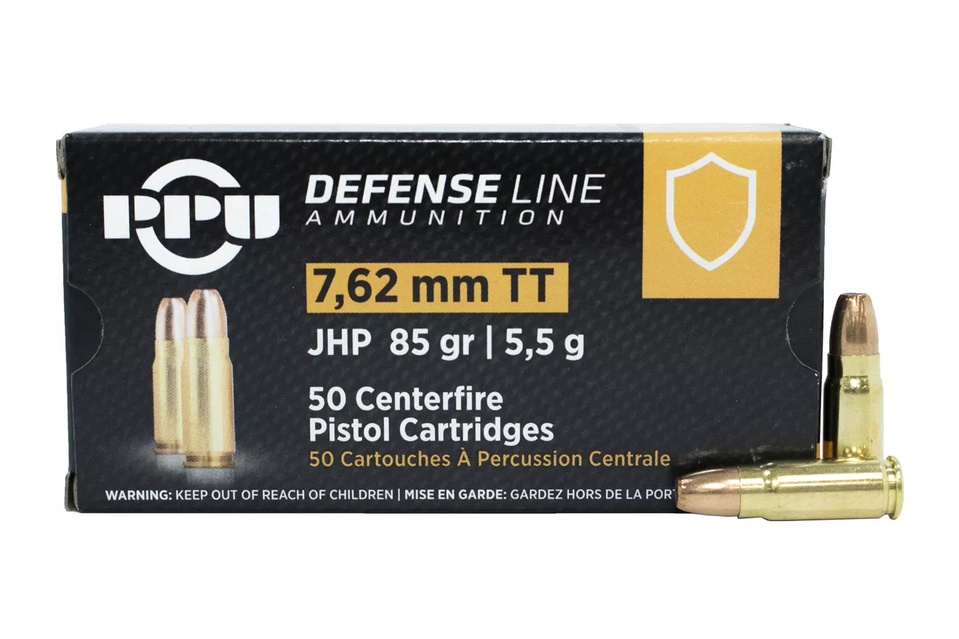 Ppu  7.62X25MM Tokarev 85 gr JHP Defense Line 50/Box