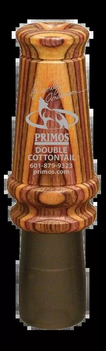 Primos Double Cottontail Rabbit Predator Call, Double Metal Reeds, Laminated Barrel PS365