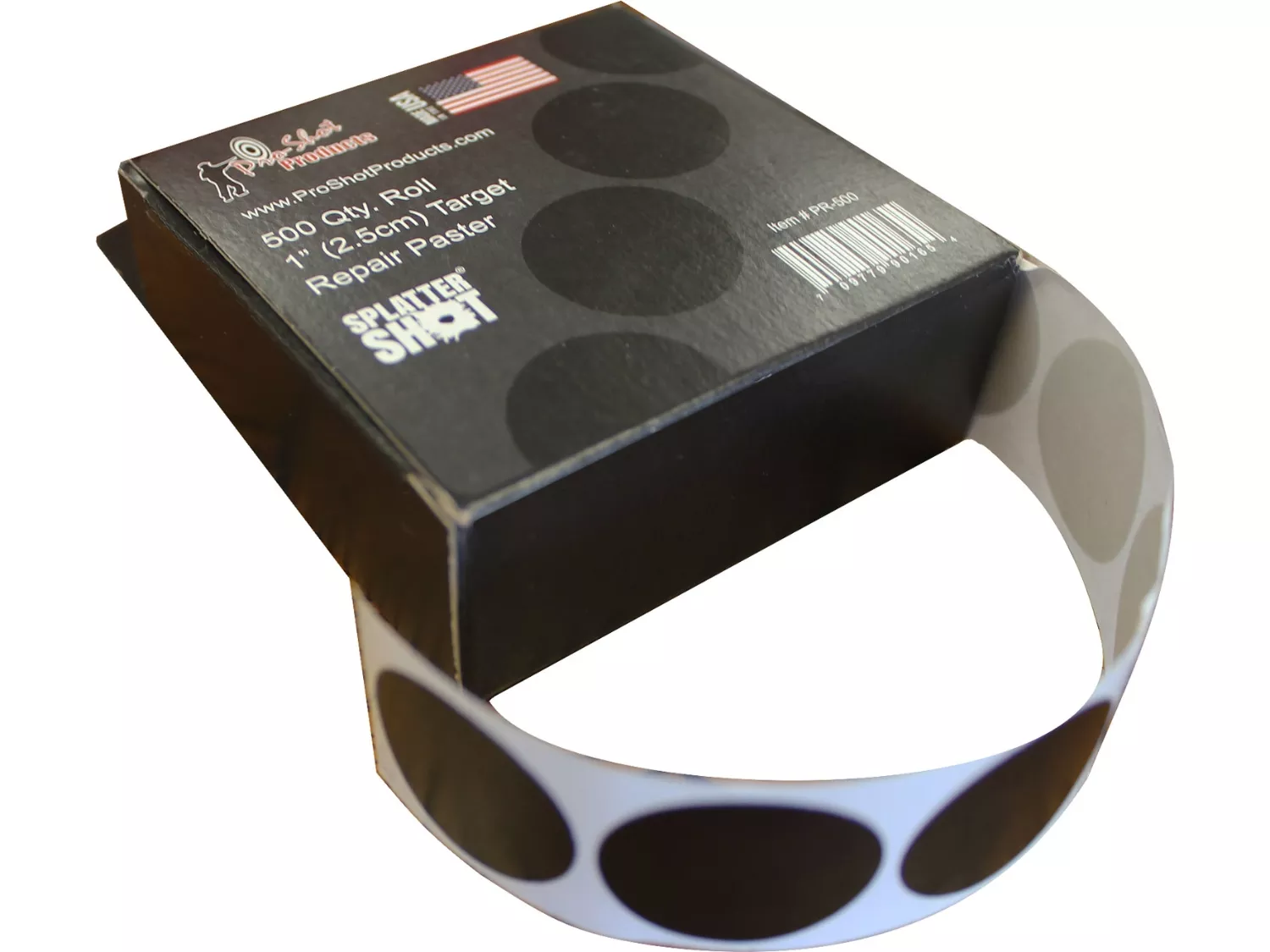 Pro-Shot SplatterShot Repair Pasters Black 1", 500