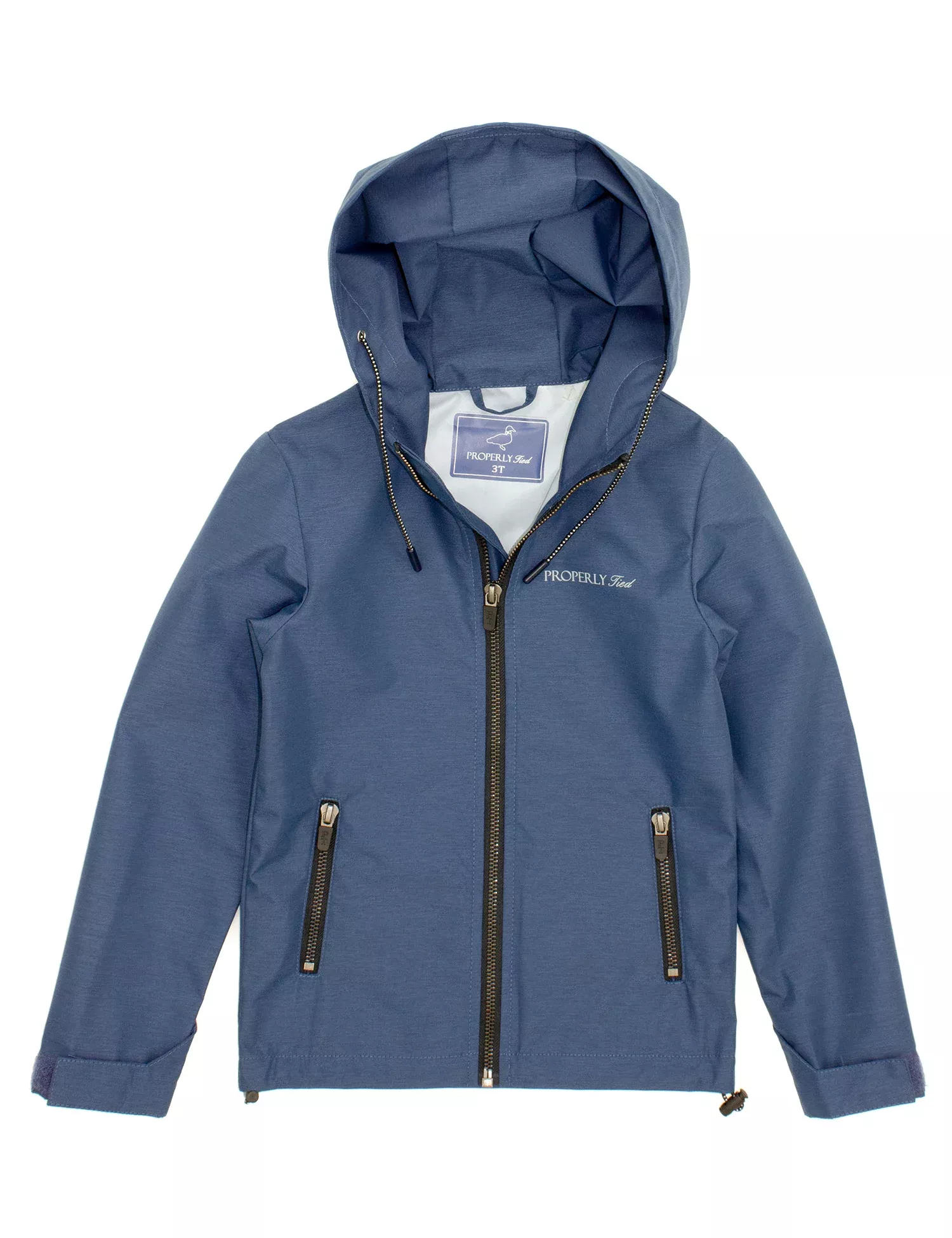 Properly Tied Toddler Boys Canopy Rain Jacket – Storm Blue