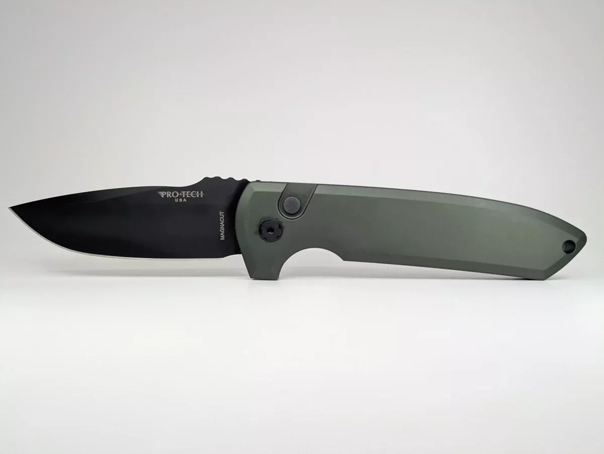 Protech Rockeye Green DLC Magnacut Auto Folding Knife