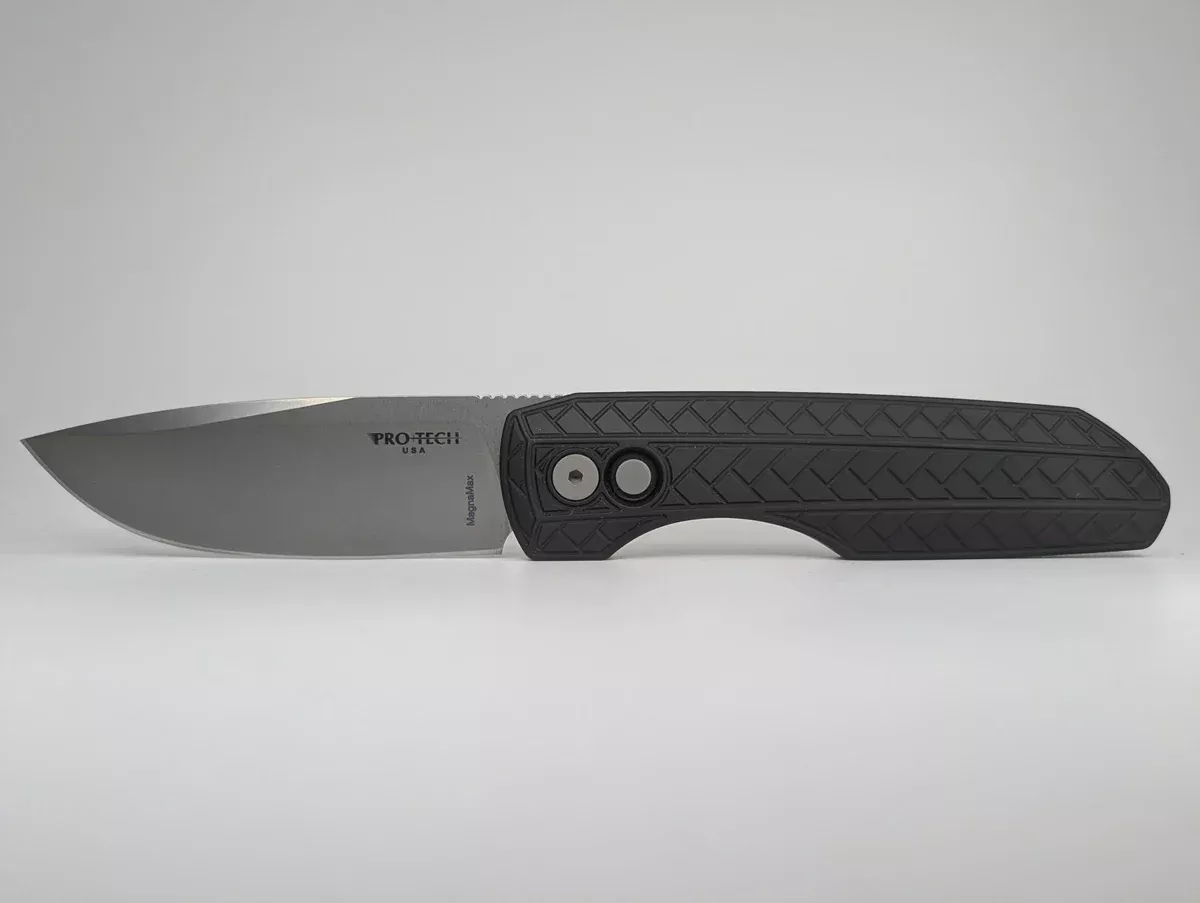 Protech x Vero “Synapse” 2 Black Herringbone Aluminum MagnaMax Auto Folding Knife