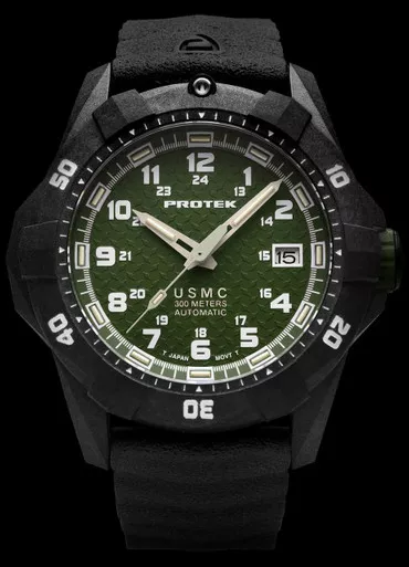 Protek USMC Carbon Dive Carbon Automatic Green