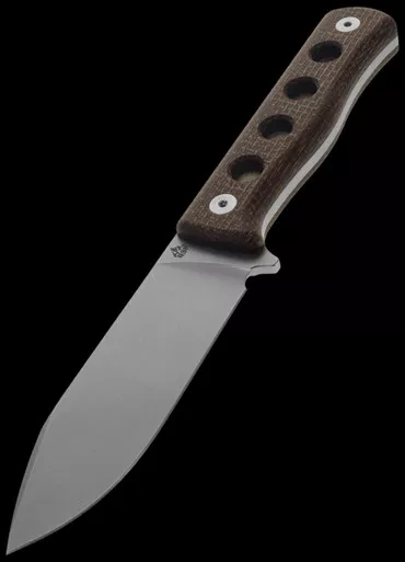 QSP Canary Large Micarta Stonewash Fixed Blade