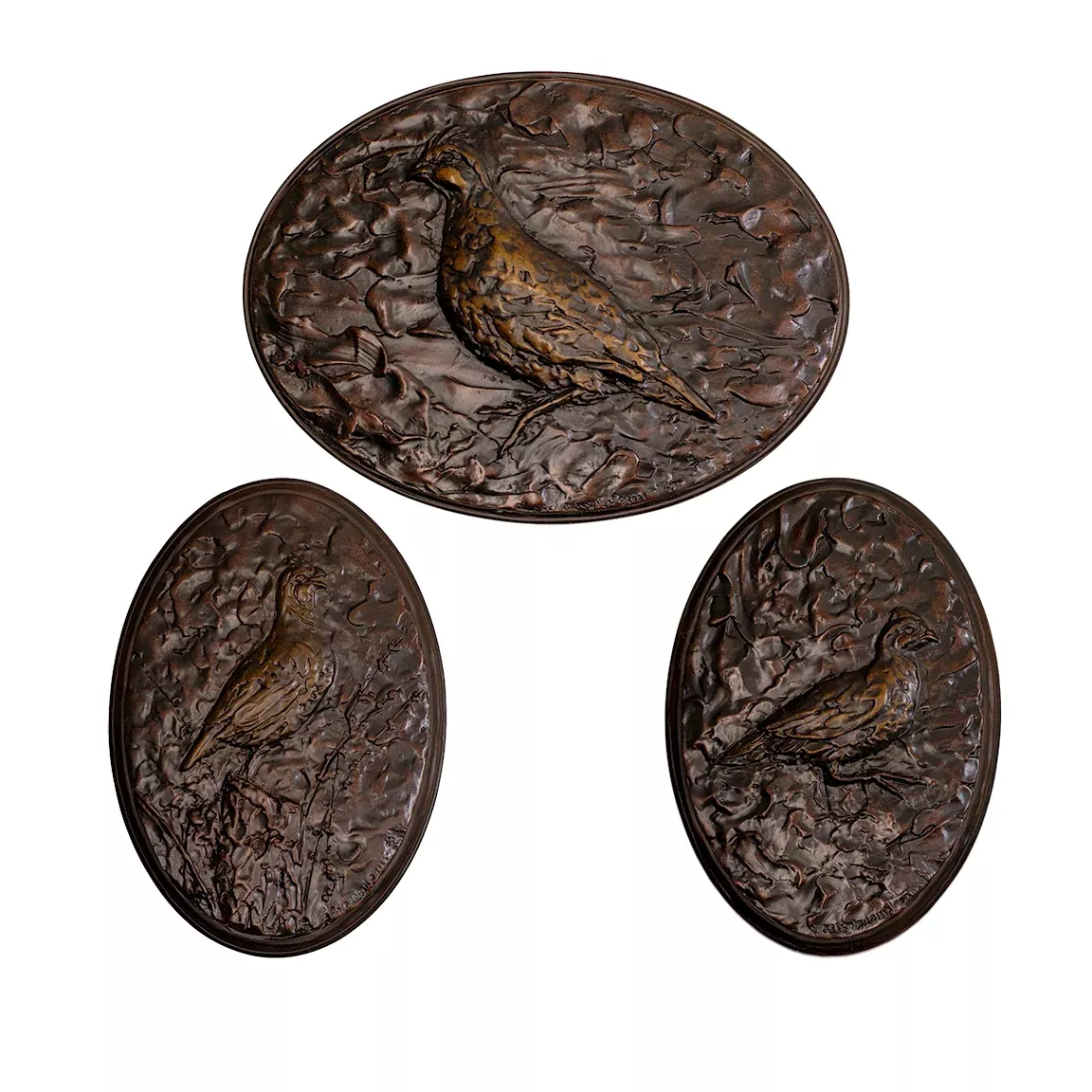 Quail Trio Resin Plaques