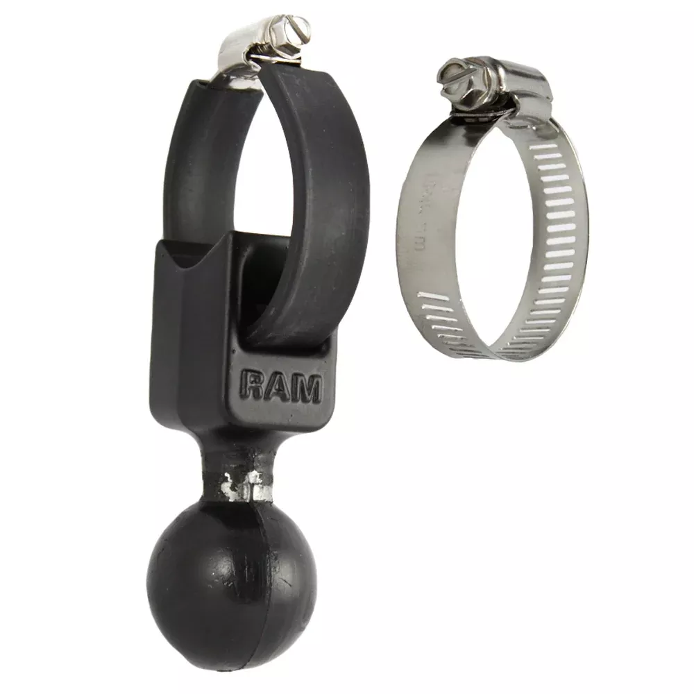 RAM Mount 1.5″ Ball Base w/Strap 0.5″ – 2″ Diameter [RAM-108BU]