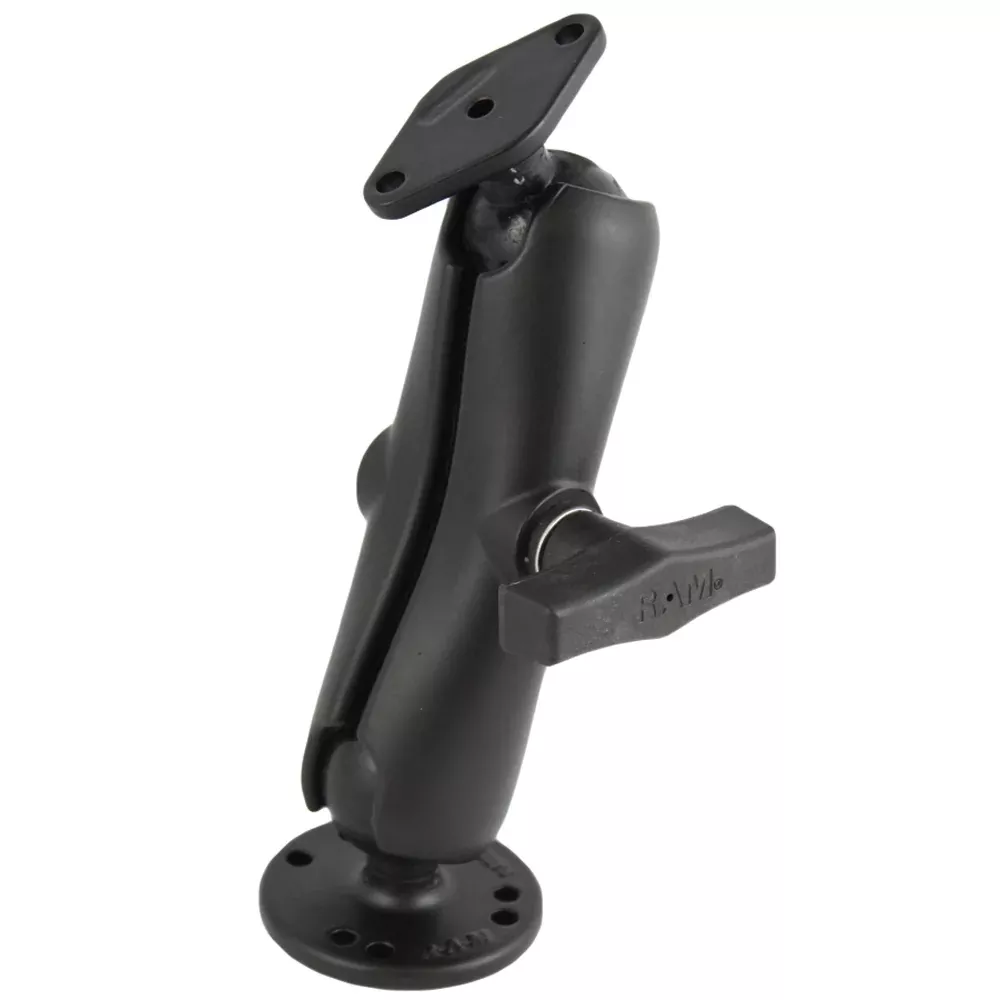 RAM Mount 1.5″ Diameter Ball Flat Surface Mount w/2.5″ Round Base & Diamond Base [RAM-138U]