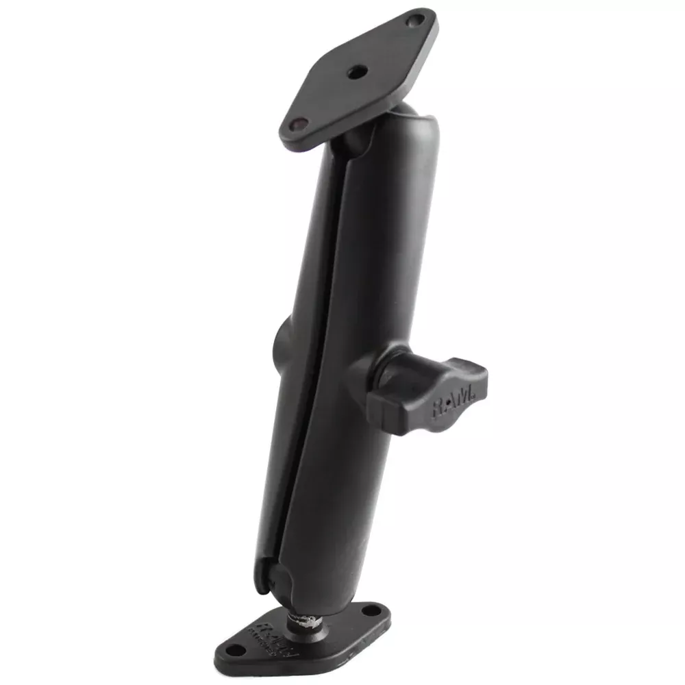 RAM Mount 1″ Diameter Ball Mount w/Long Arm & 2 Diamond Bases [RAM-B-102U-C]