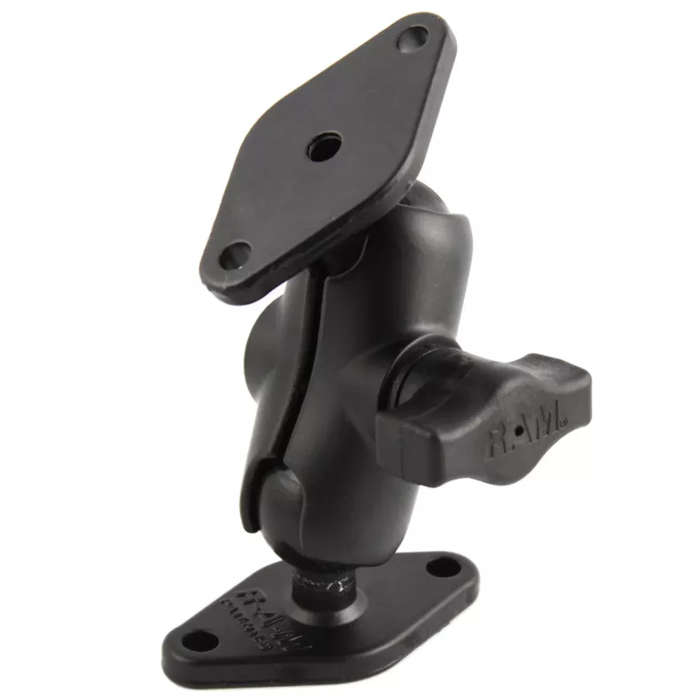 RAM Mount 1″ Diameter Ball Mount w/Short Arm & 2 Diamond Bases [RAM-B-102U-A]