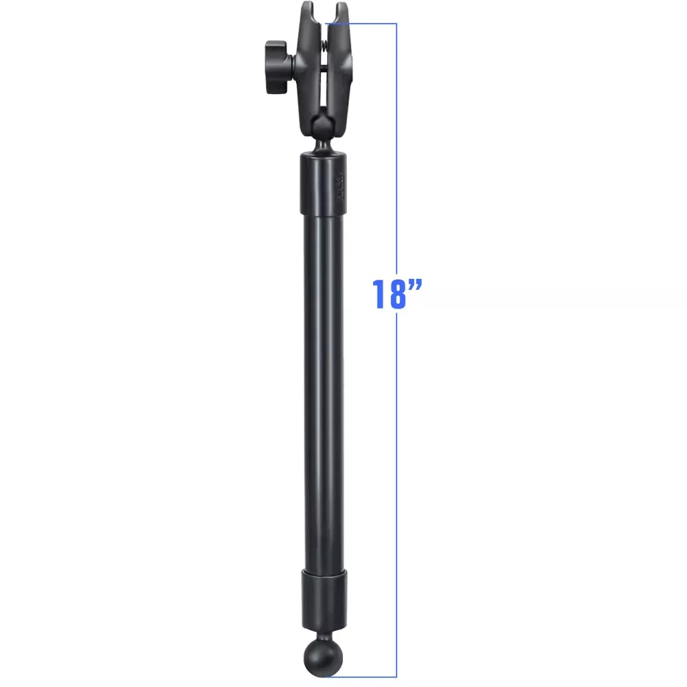 RAM Mount 18″ Long Extension Pole w/2 1″ Ball Ends & Double Socket Arm [RAP-BB-230-18-201U]