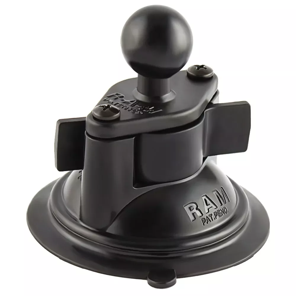 RAM Mount 3.25″ Diameter Suction Cup Twist Lock Mount w/1″ Ball [RAM-B-224-1U]