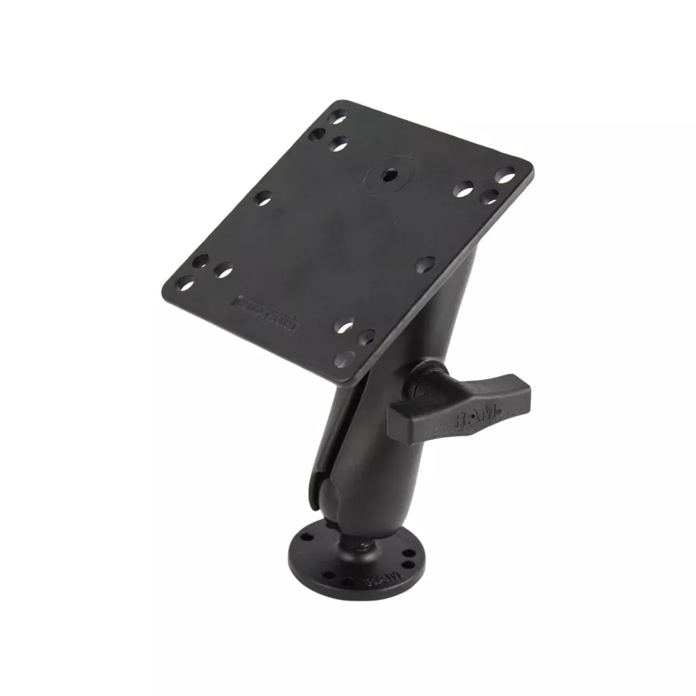 RAM Mount 4.75″ Square Base VESA 75mm & 100mm Hole Patterns w/Surface Mount – 1.5″ Rubber Ball Size [RAM-101U-246]