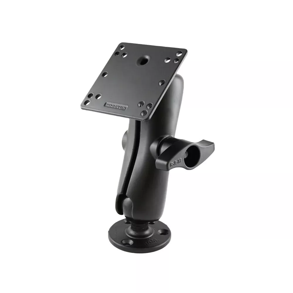 RAM Mount 4.75″ Square Base VESA 75mm & 100mm Hole Patterns w/Surface Mount – 2.25″ Rubber Ball “D” Size [RAM-D-101U-246]