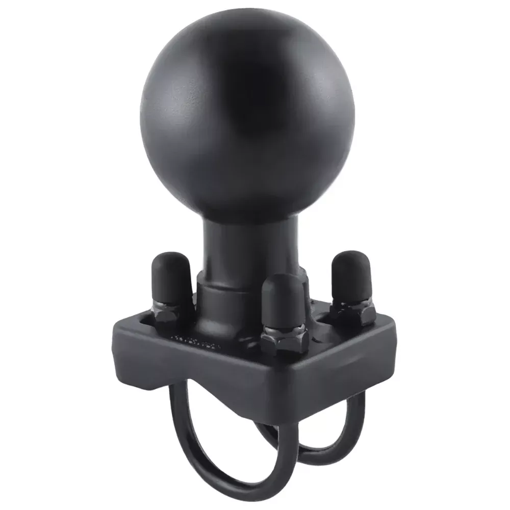 RAM Mount Double U-Bolt Base w/D Size 2.25″ Ball for Rails from 1″ to 1.25″ in Diameter [RAM-D-235U]