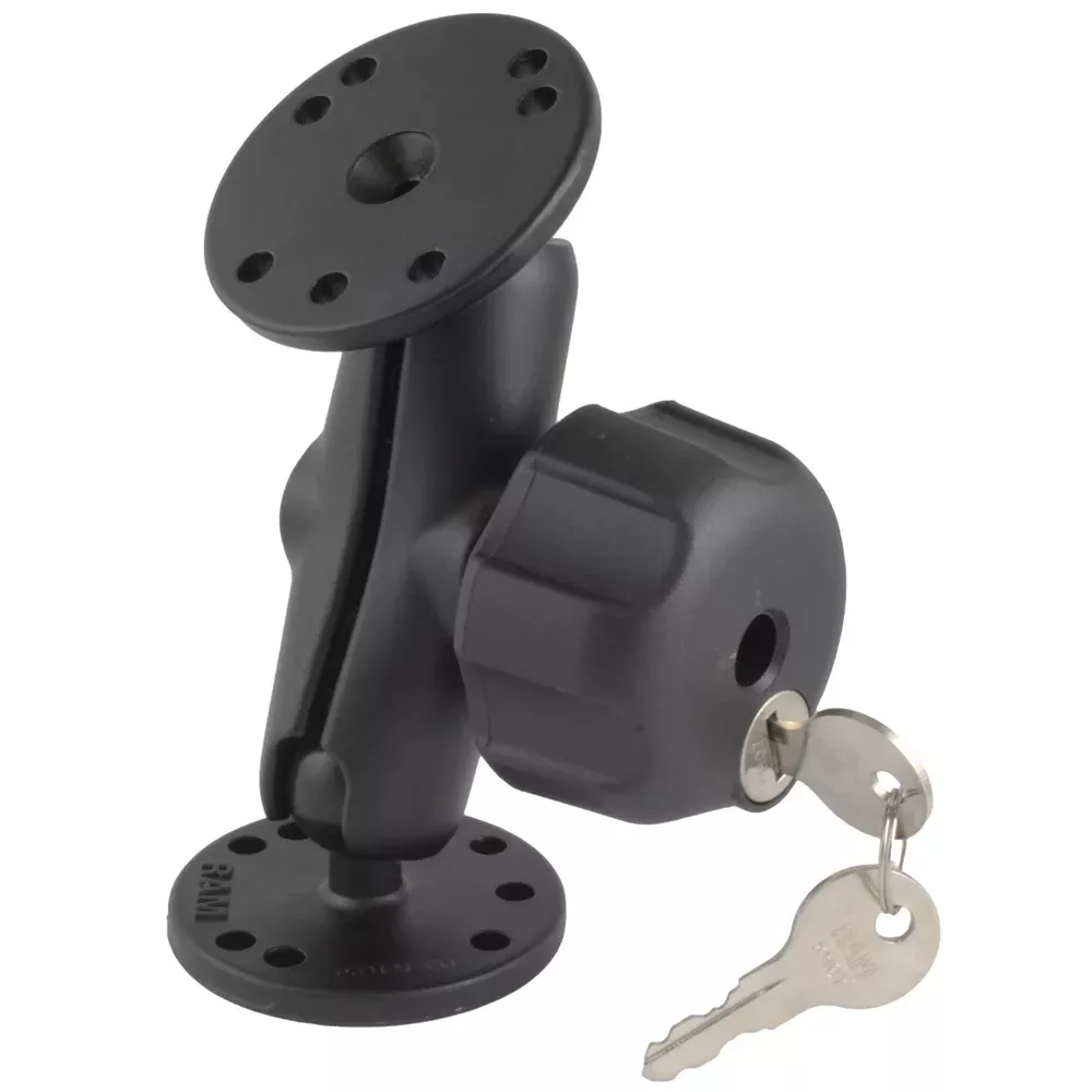 RAM Mount Locking Double Socket Arm w/2/2.5″ Bases [RAM-B-101LU]