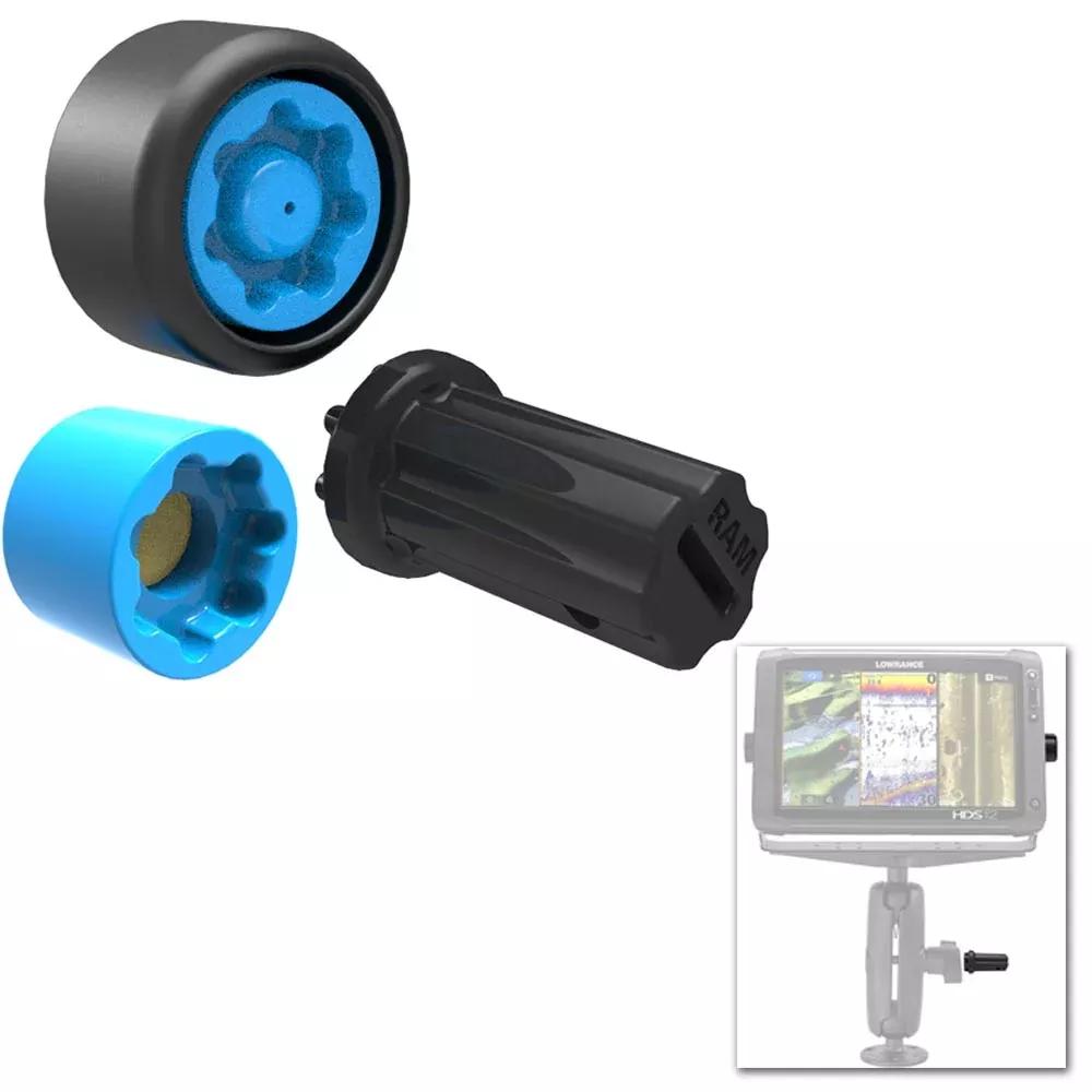 RAM Mount Pin-Lock Security Kit f/ 2.25″/3.38″ D/E Size Mount and Gimbal Bracket [RAP-S-NUT5-GU]