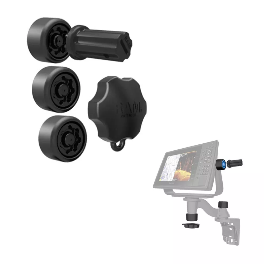 RAM Mount RAM Pin-Lock Security Kit f/Single Swing ArmsGimbal Brackets [RAP-S-KNOBG-109U]