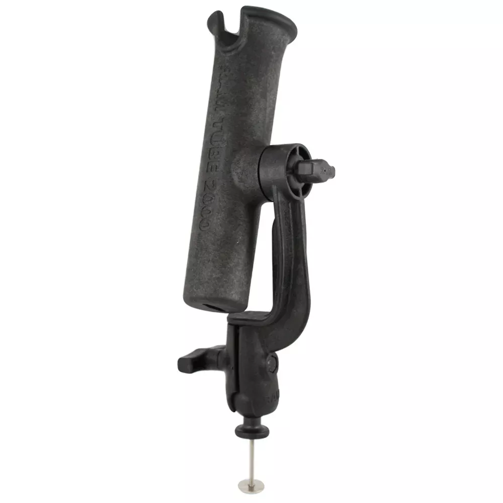RAM Mount RAM-TUBE 2000 Holder w/RAM-ROD Revolution Ratchet/Socket System & 5 Spot Mounting Base Adapter [RAM-301-RB5]