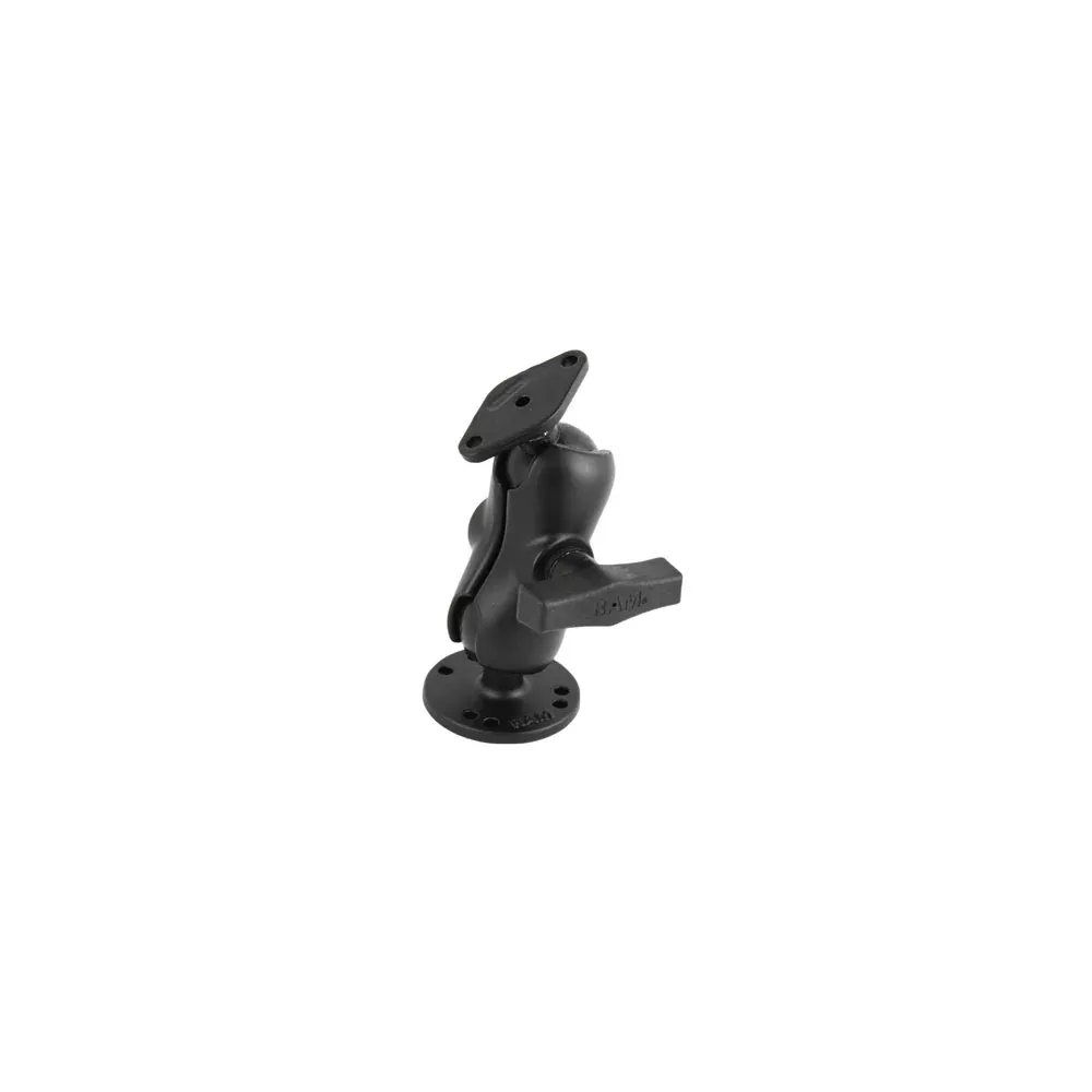 RAM Mount Screw Down Surface Mount Short Arm 1.5″ Ball [RAM-138U-B]