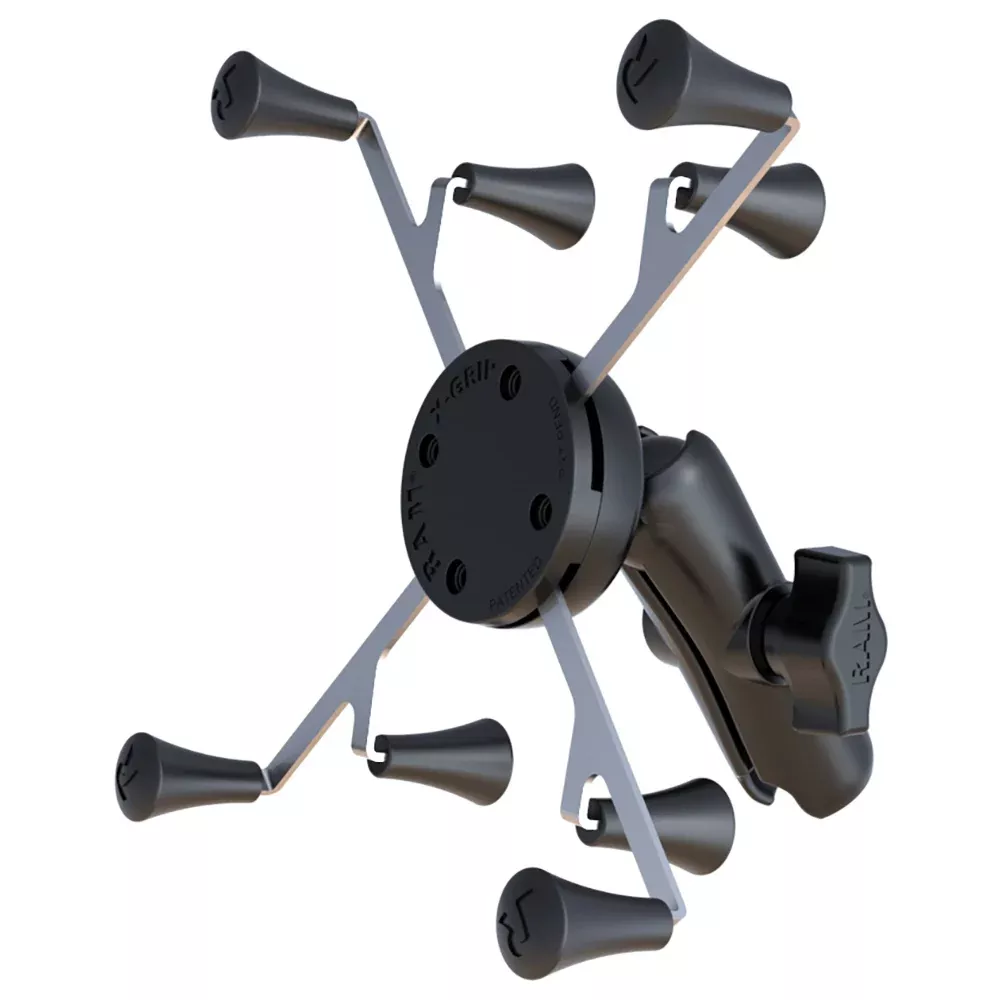 RAM Mount Universal X-Grip Cradle with 1″ Ball & STANDARD Length Double Socket Arm f/7″ Tablets [RAM-HOL-UN8B-201U]