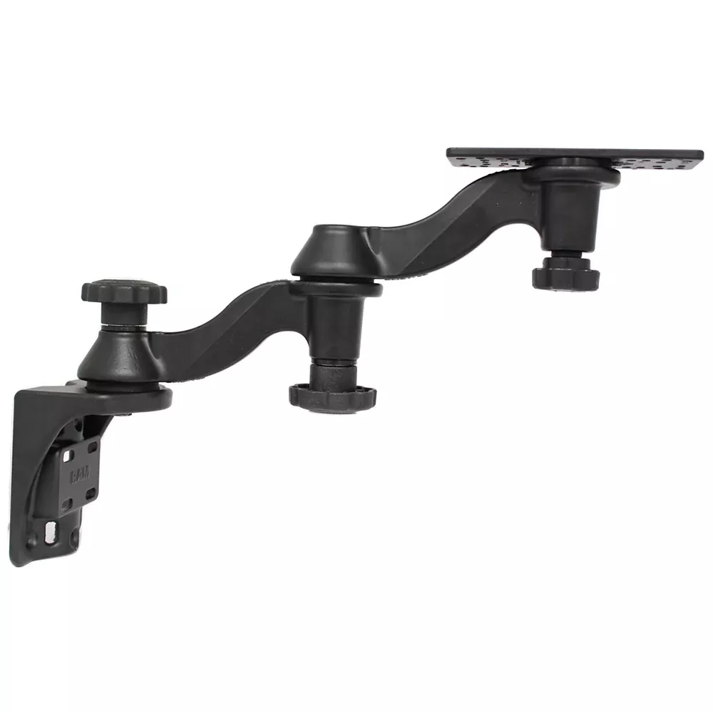 RAM Mount Vertical Double 6″ Swing Arms w/6.25″ X 2″ Rectangle Base & Vertical Mounting Base [RAM-109V-1U]