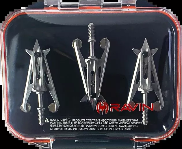 Ravin Crossbows Broadhead Case with Magnetic Locking, Clear Dual Covers, Compact Design – R109