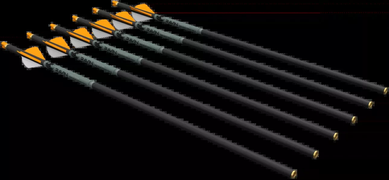 RAVIN CROSSBOWS R500 Series Carbon Arrows, .003 Straightness, 400 Grain, 6-Pack – R120