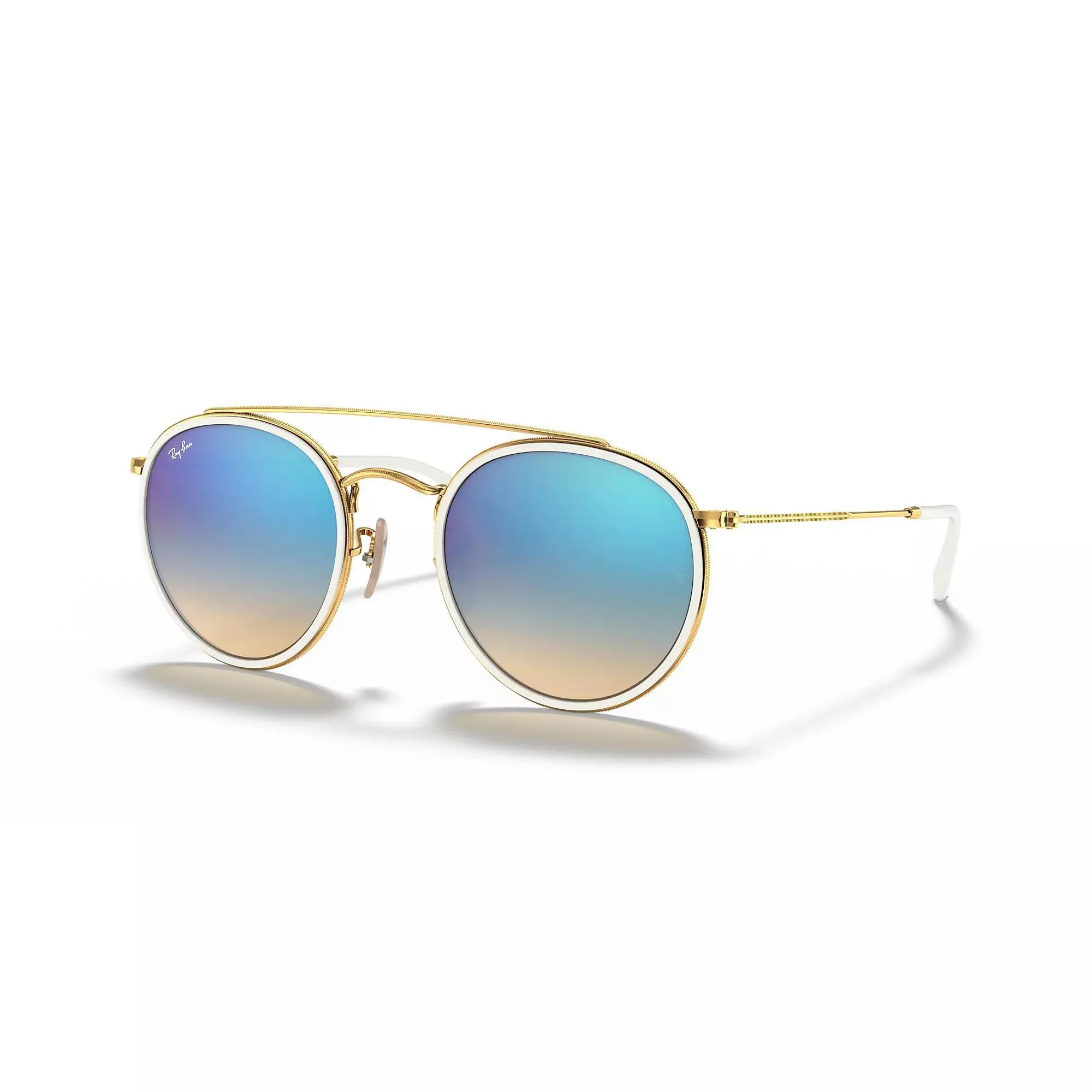 Ray Ban 0RB3647 Round Double Ridge Sunglasses