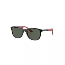 Ray-Ban Bio-Based Kids Series - Polished Black On Red Frame - Dark Green Classic