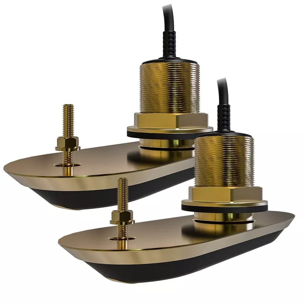 Raymarine RV-220 RealVision 3D™ Bronze Thru-Hull Transducer Pair Pack – 20° – 8M Cable & Y-Cable