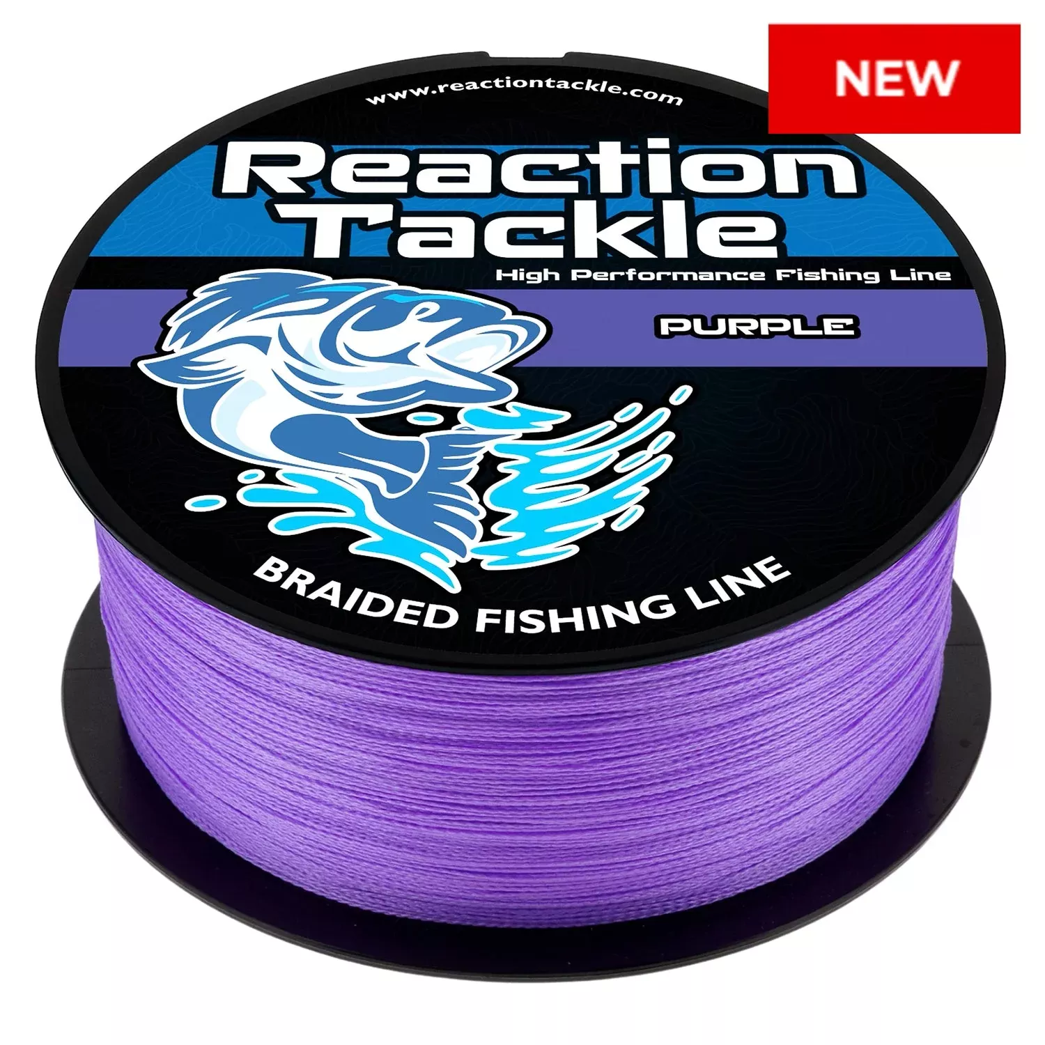 Reaction Tackle Braided Fishing Line – Purple – NEW