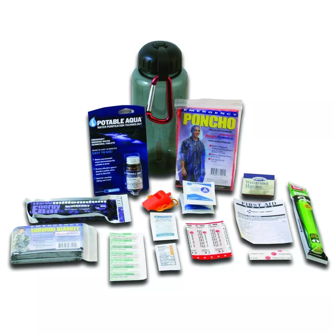 Ready America Deluxe Water Bottle Survival Kit• 70060