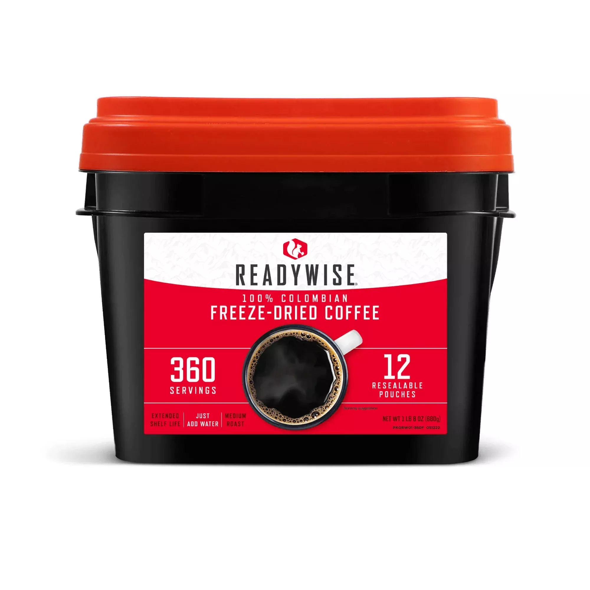 ReadyWise - 360 Serving Freeze Dried Coffee Bucket