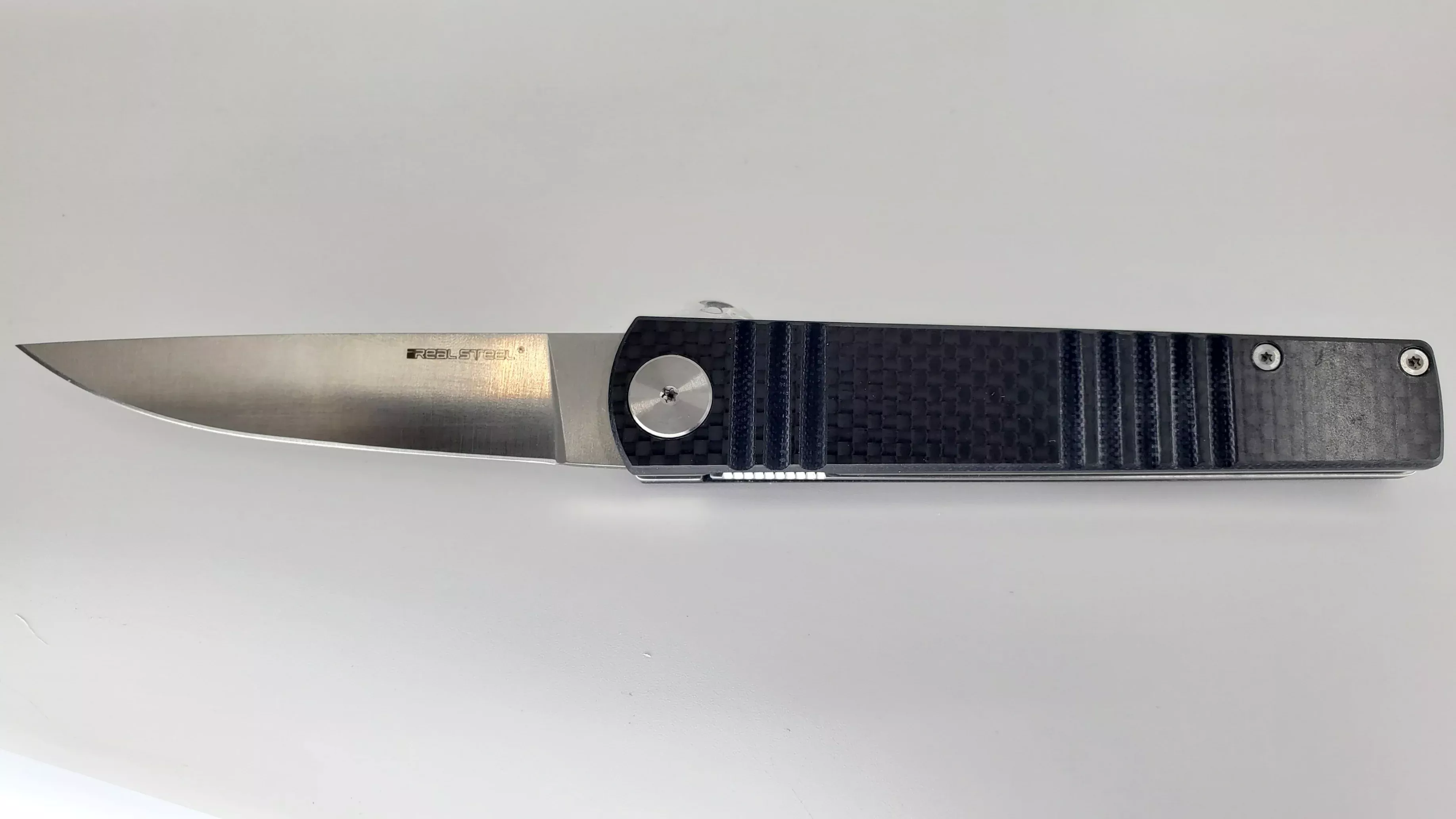 Real Steel Ippon Carbon Fiber Liner Lock Folding Knife