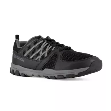 Reebok RB4015 Men's Sublite Work Athletic Shoes, Black w/ Gray Trim
