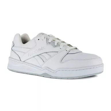 Reebok RB4161 Men's BB4500 Work Low Cut Sneakers with Composite Toe, White and Gray